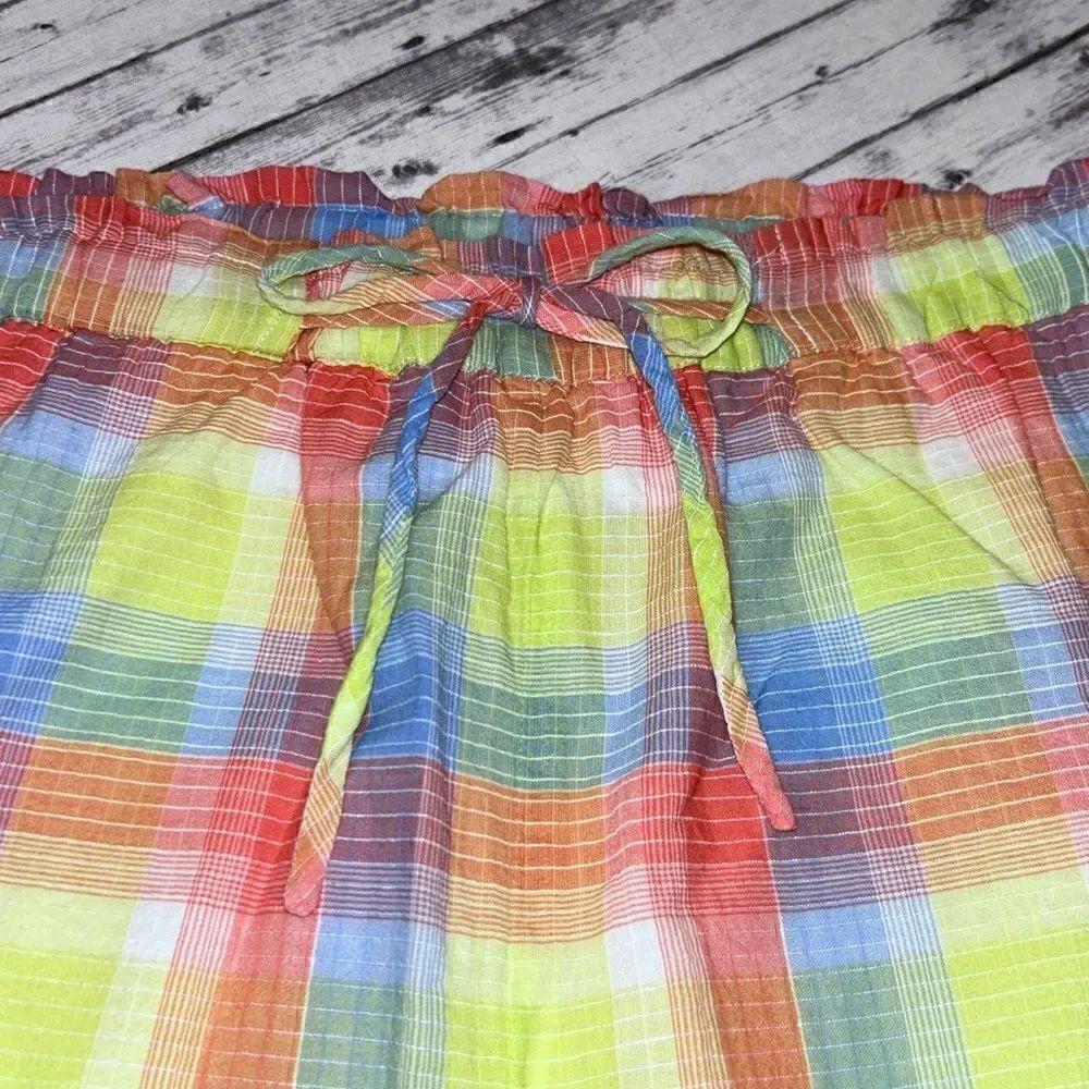 Johnny Was Delacey Plaid Paperbag Shorts - Picture 5 of 10